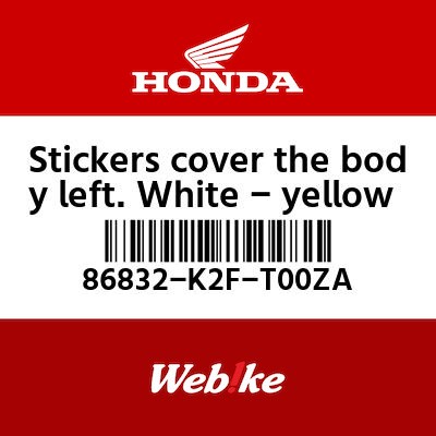 【HONDA Thailand 原廠零件】車身貼紙 86832-K2F-T00ZA