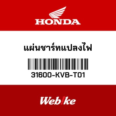 【HONDA Thailand 原廠零件】整流器套件 31600-KVB-T01