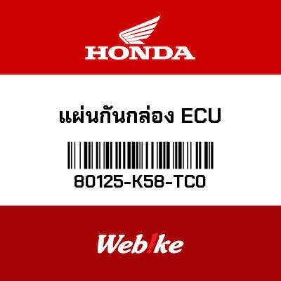 【HONDA Thailand 原廠零件】ECU護板 80125-K58-TC0